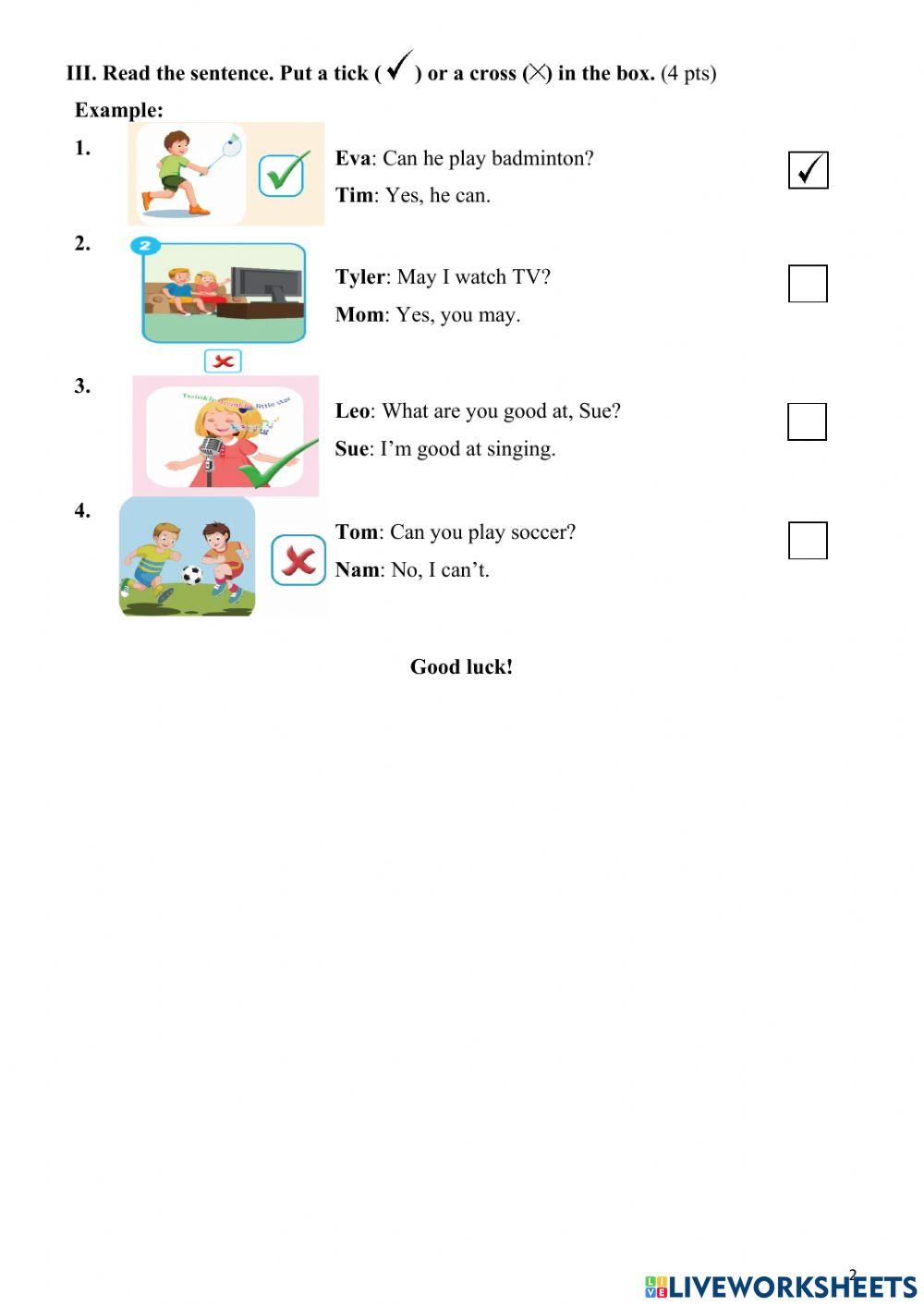 Unit 5: Sports and Hobbies (Reading) - Grade 3