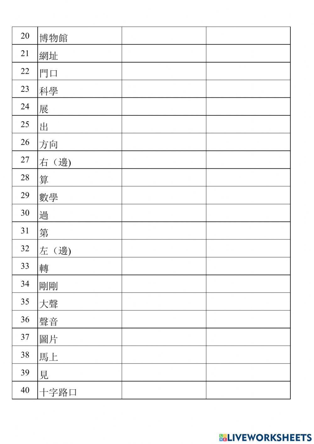 Từ vựng bài 13 quyển 1