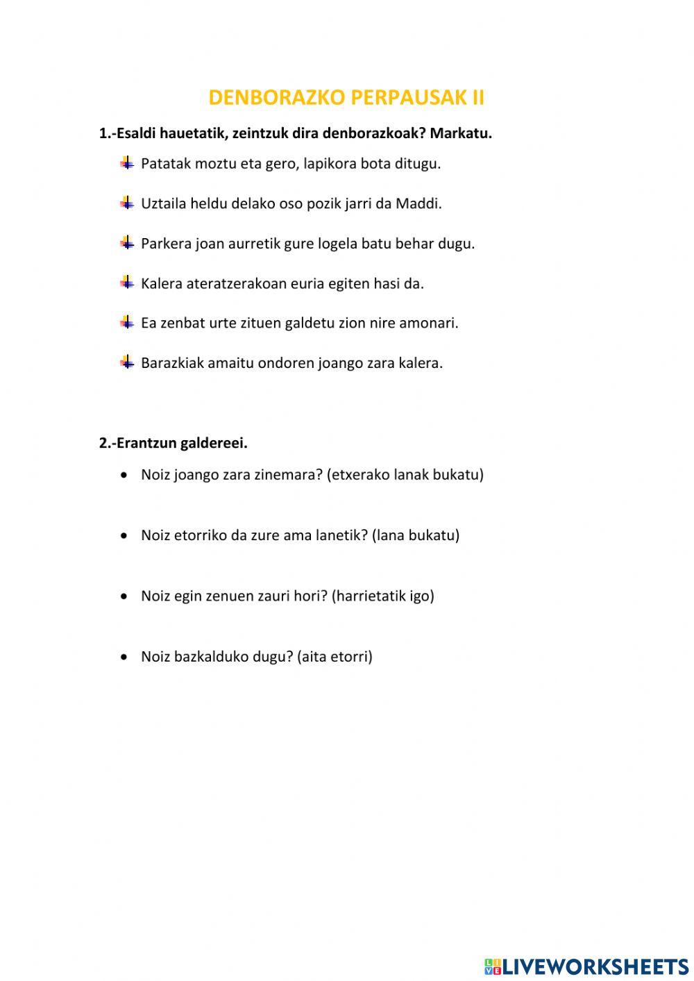 Denborazko perpausak