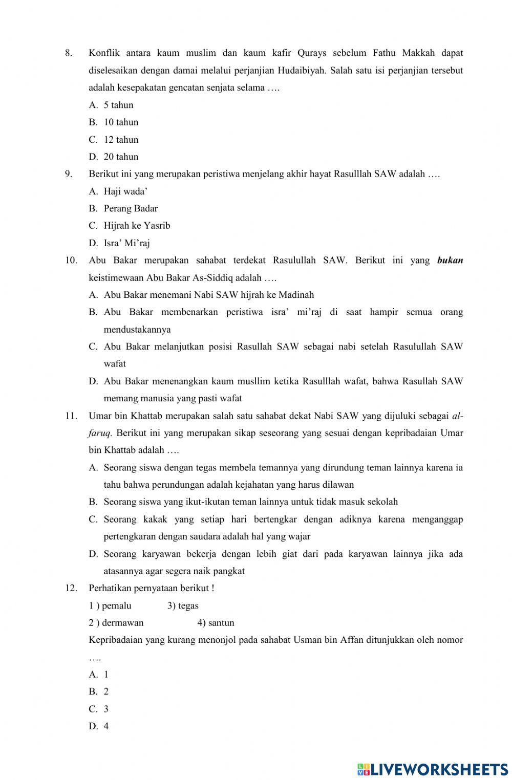 Asesmen Madrasah SKI