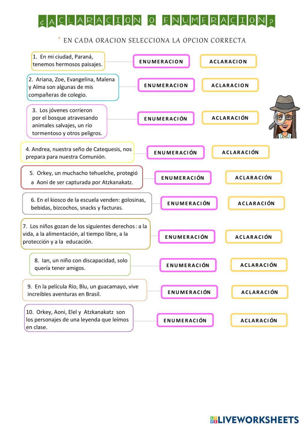 El uso de la coma en aclaraciones y enumeraciones