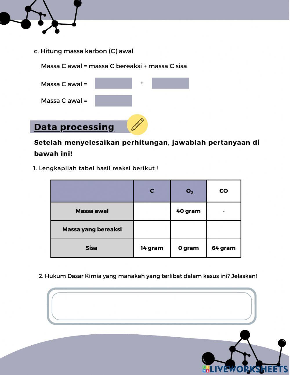 LKPD Penerapan Hukum Dasar Kimia