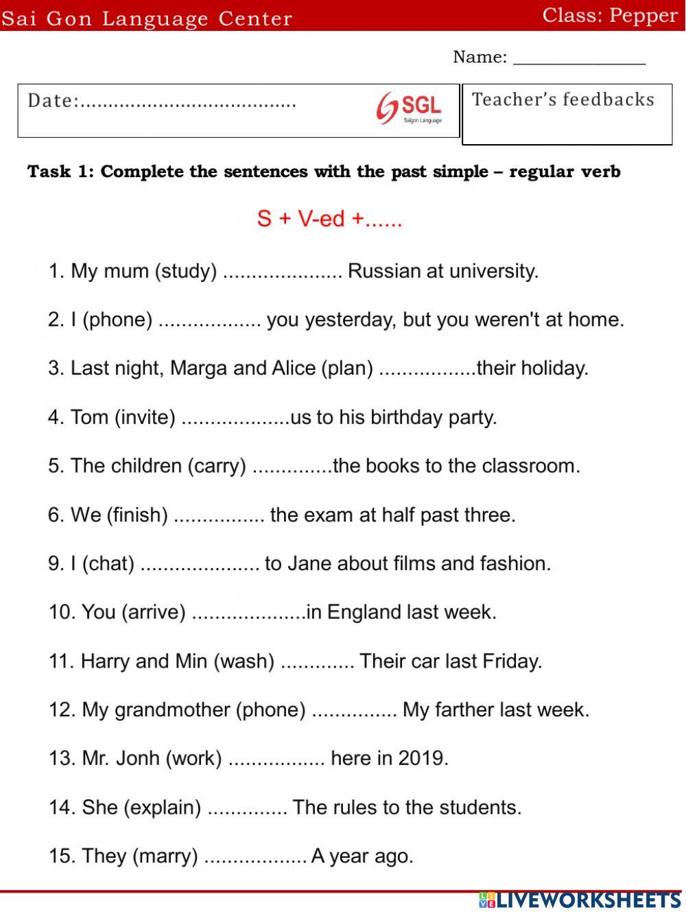 Pepper the simple past 06.05