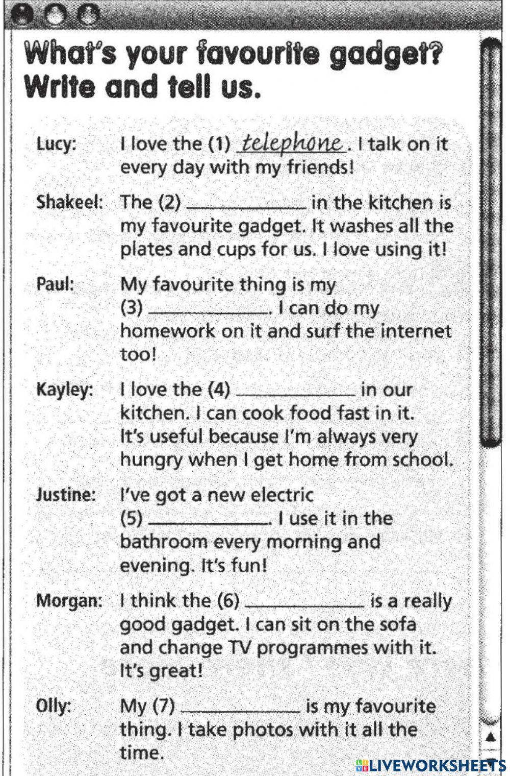 Gadgets vocabulary by Teacher Kasim