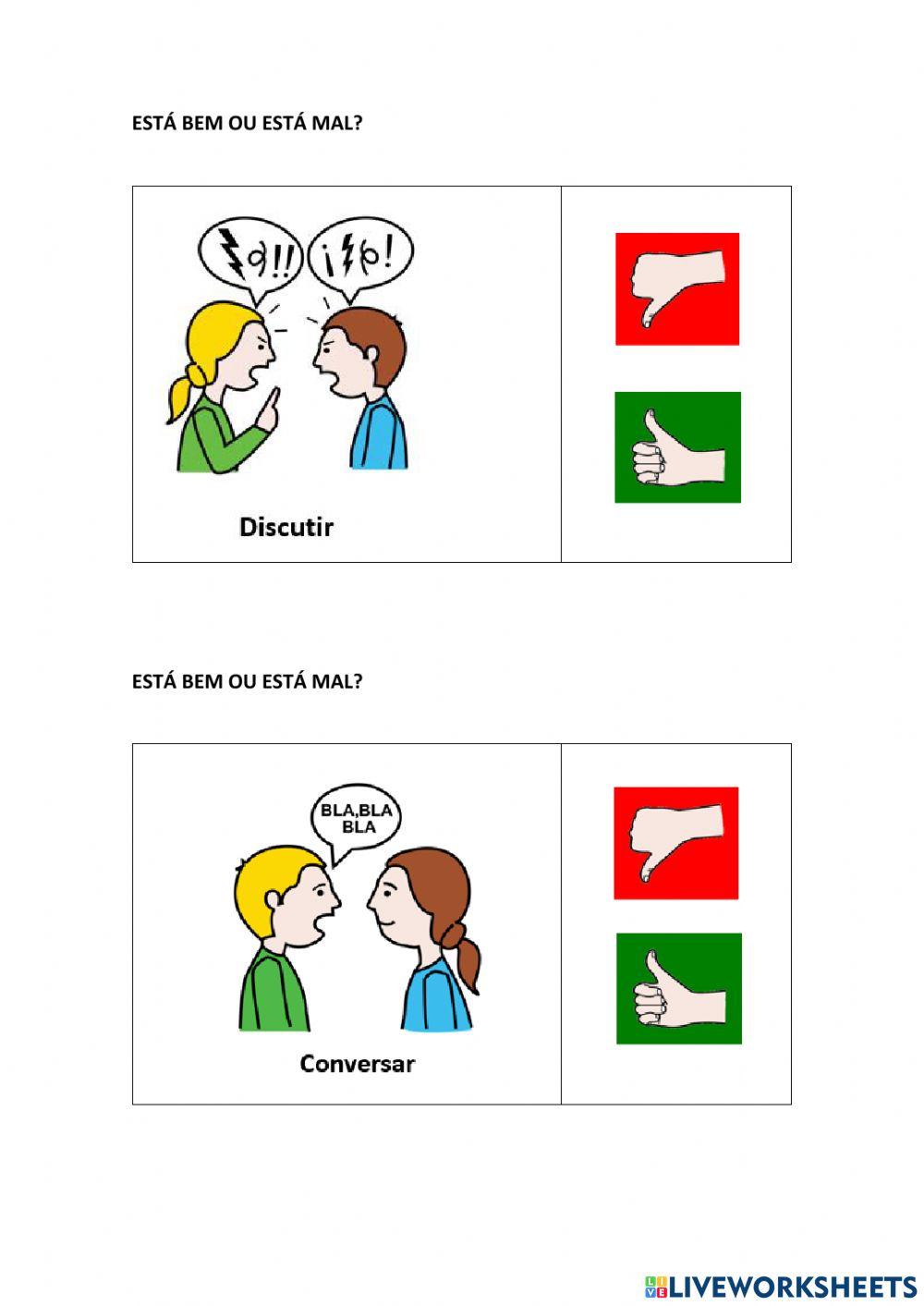 Comportamentos: Está bem ou está Mal?