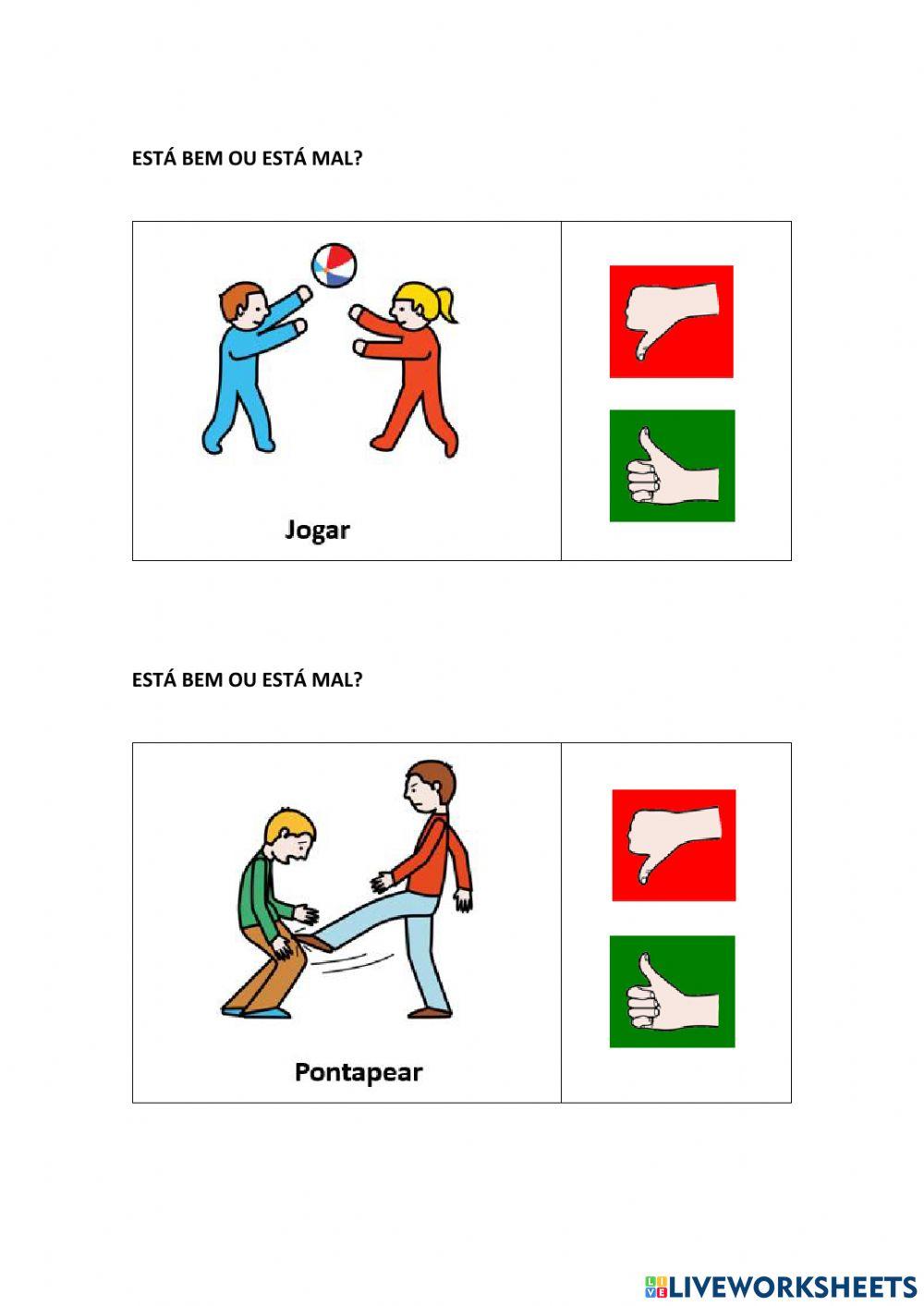 Comportamentos: Está bem ou está Mal?