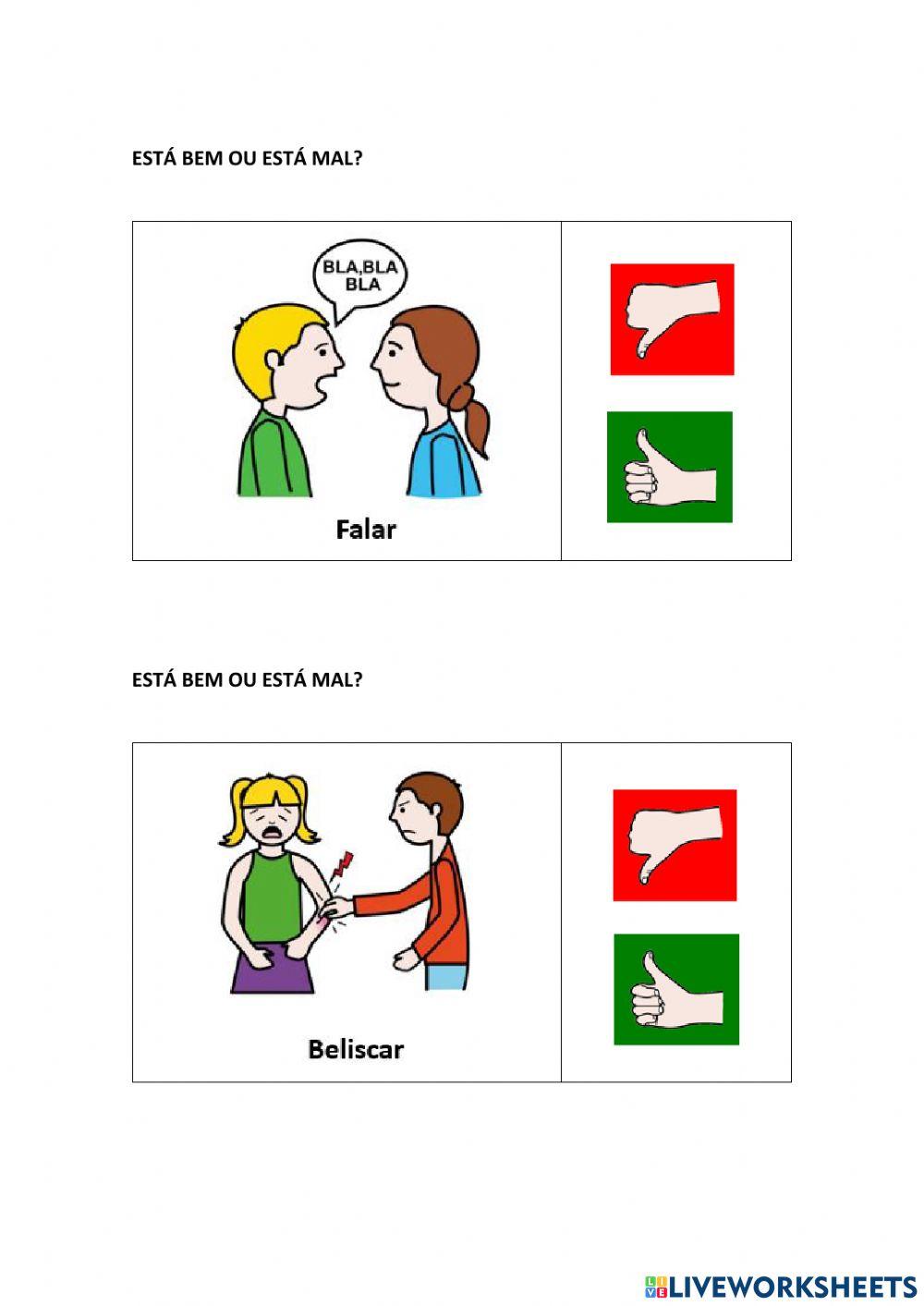 Comportamentos: Está bem ou está Mal?