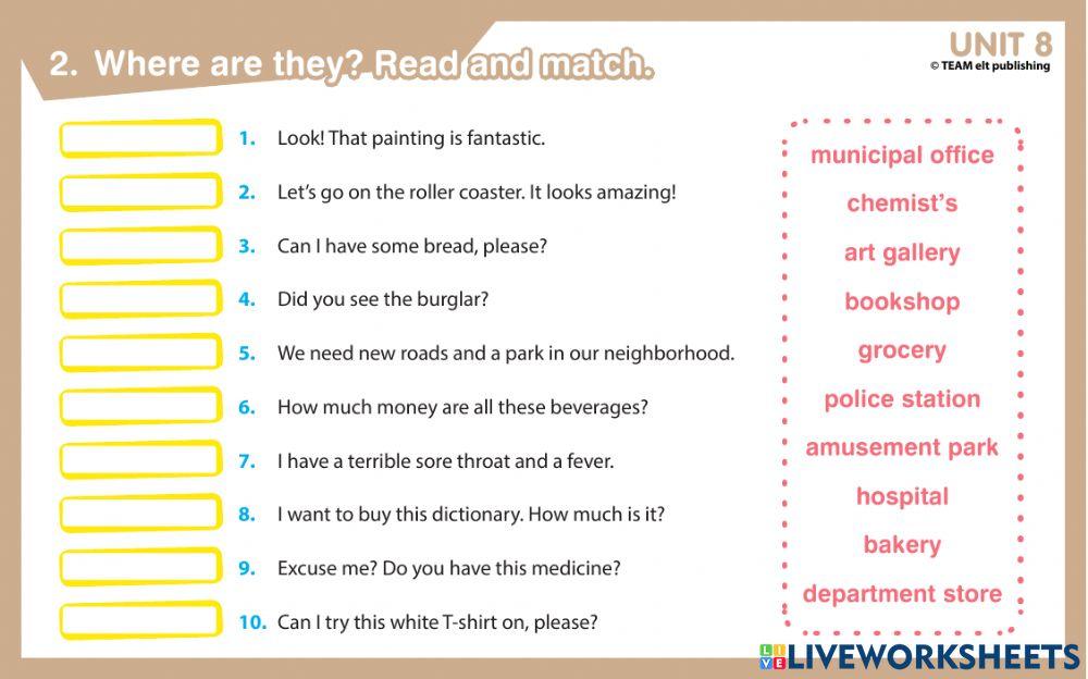 7th frade unit 8 worksheet