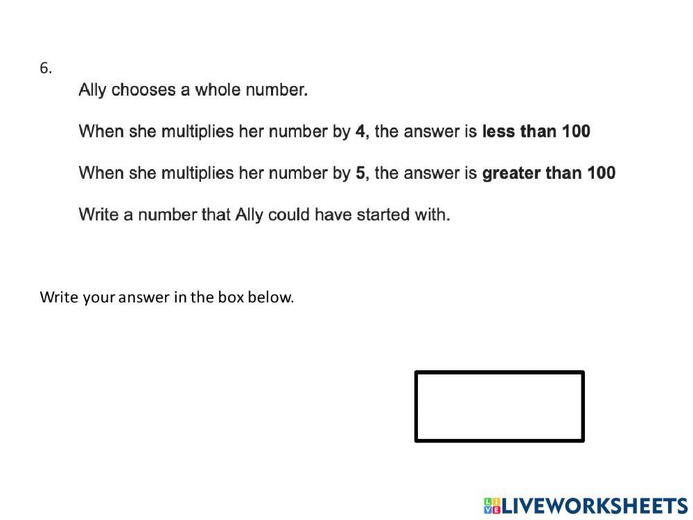 Maths practice 19