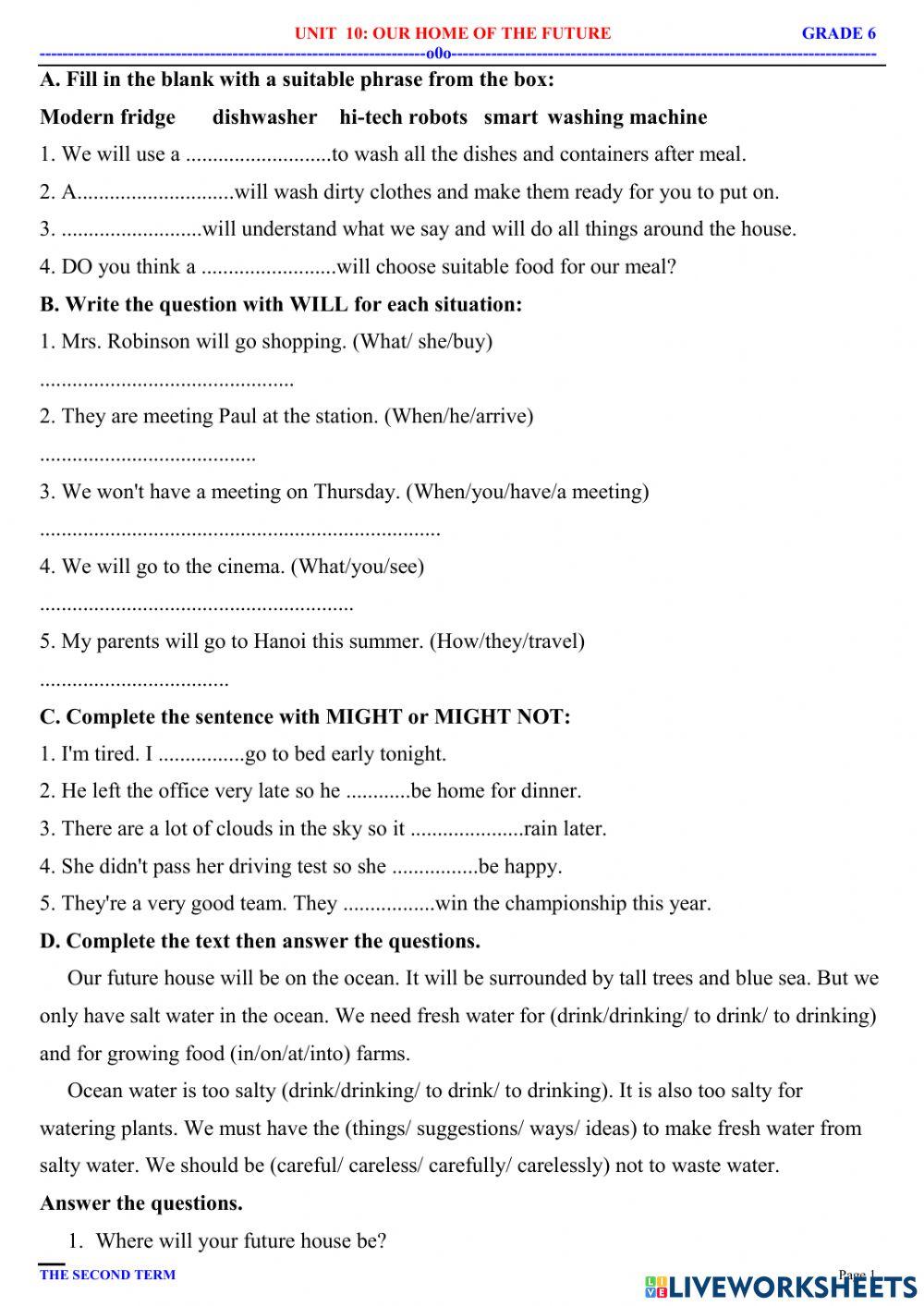 Practice test Unit 10