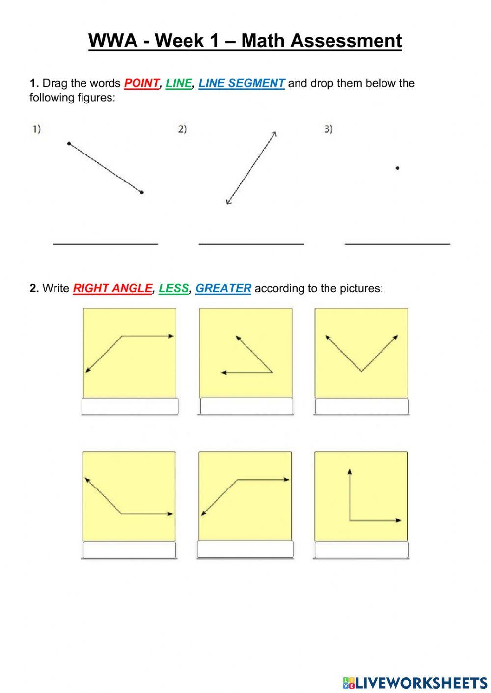 WWA - Week 1 - Math Assessment