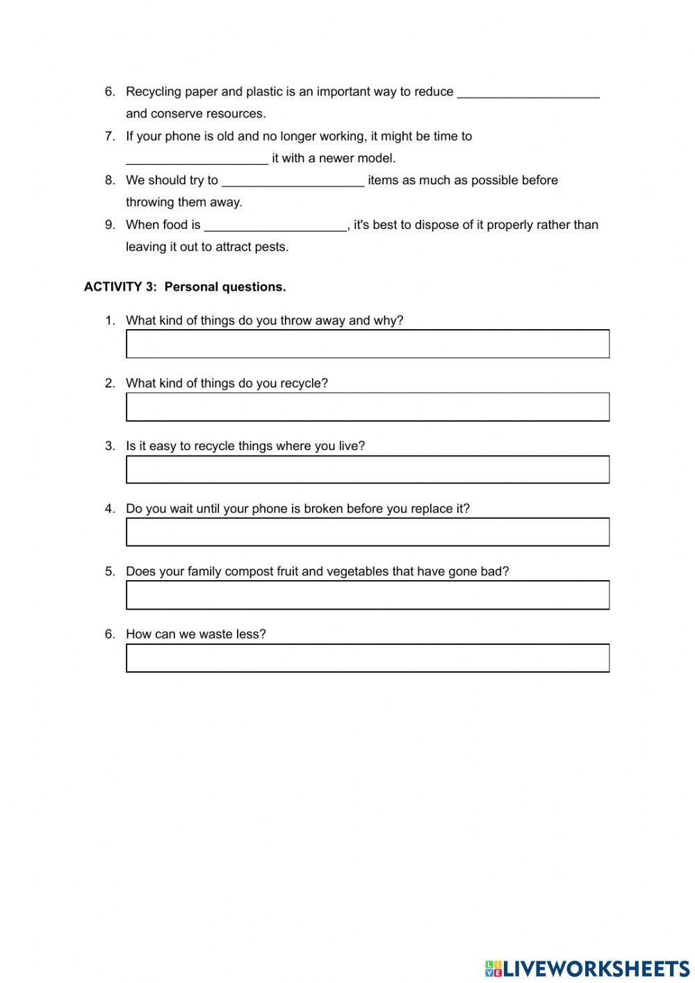 The problem of waste