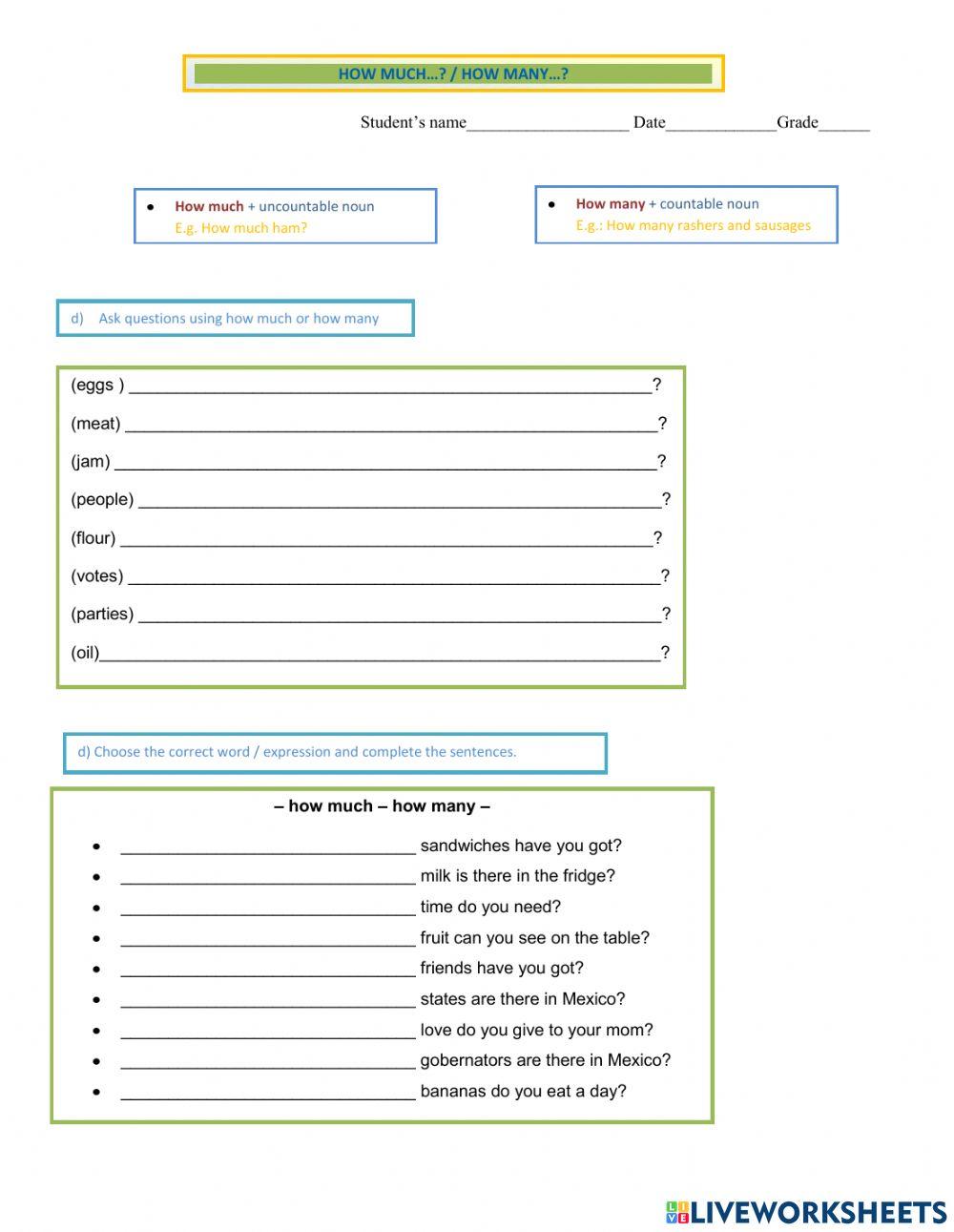 Countable an uncountable nouns, there is and there are
