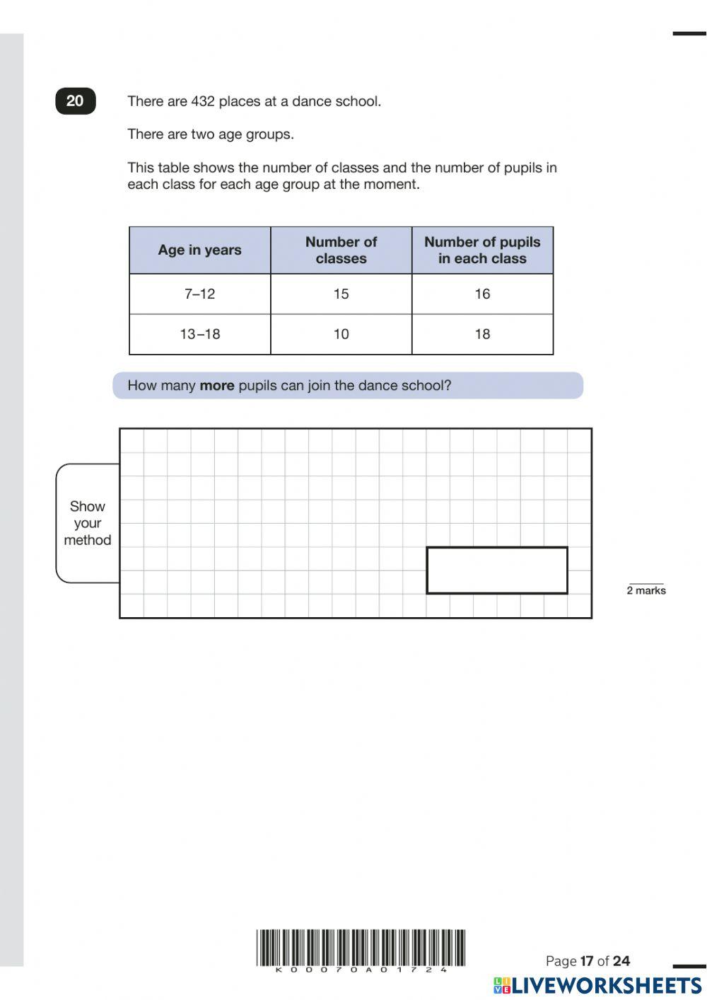 Maths practice 21