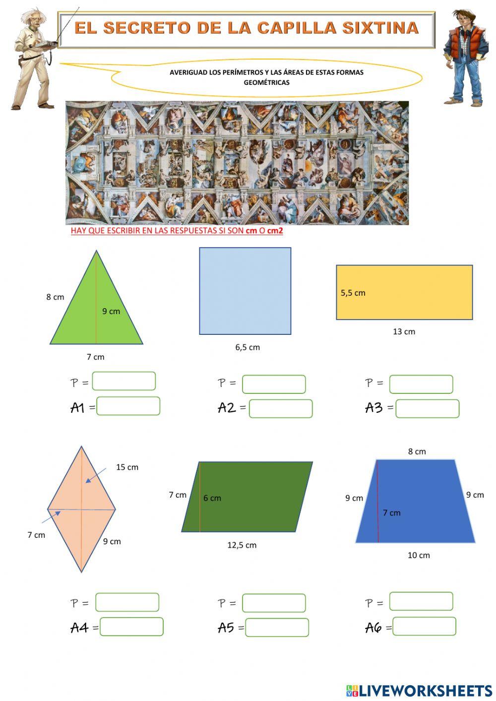 Perímetros y áreas - El enigma de la Capilla Sixtina
