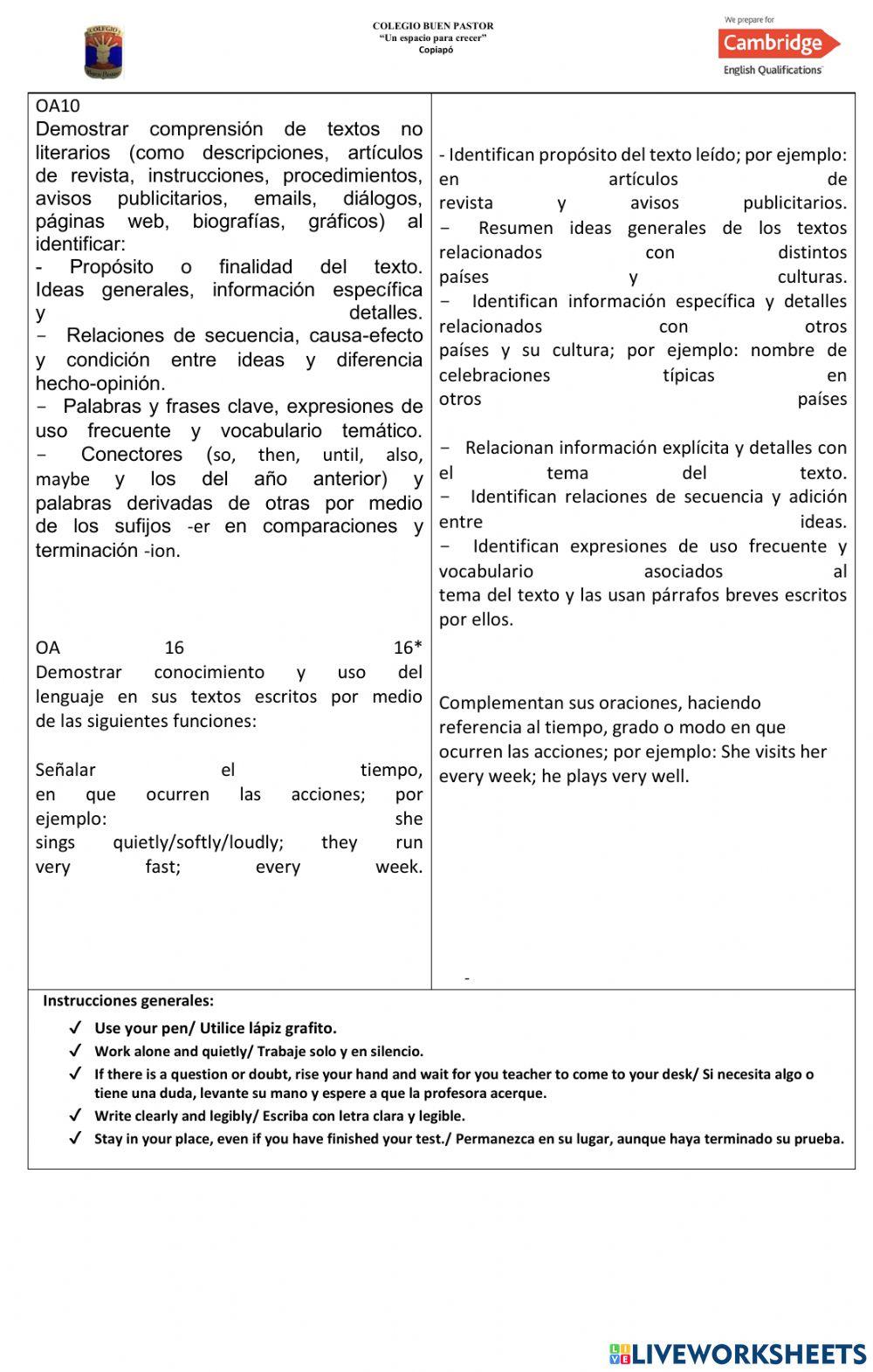Evaluation Unit 0 Row A Year 7 2023