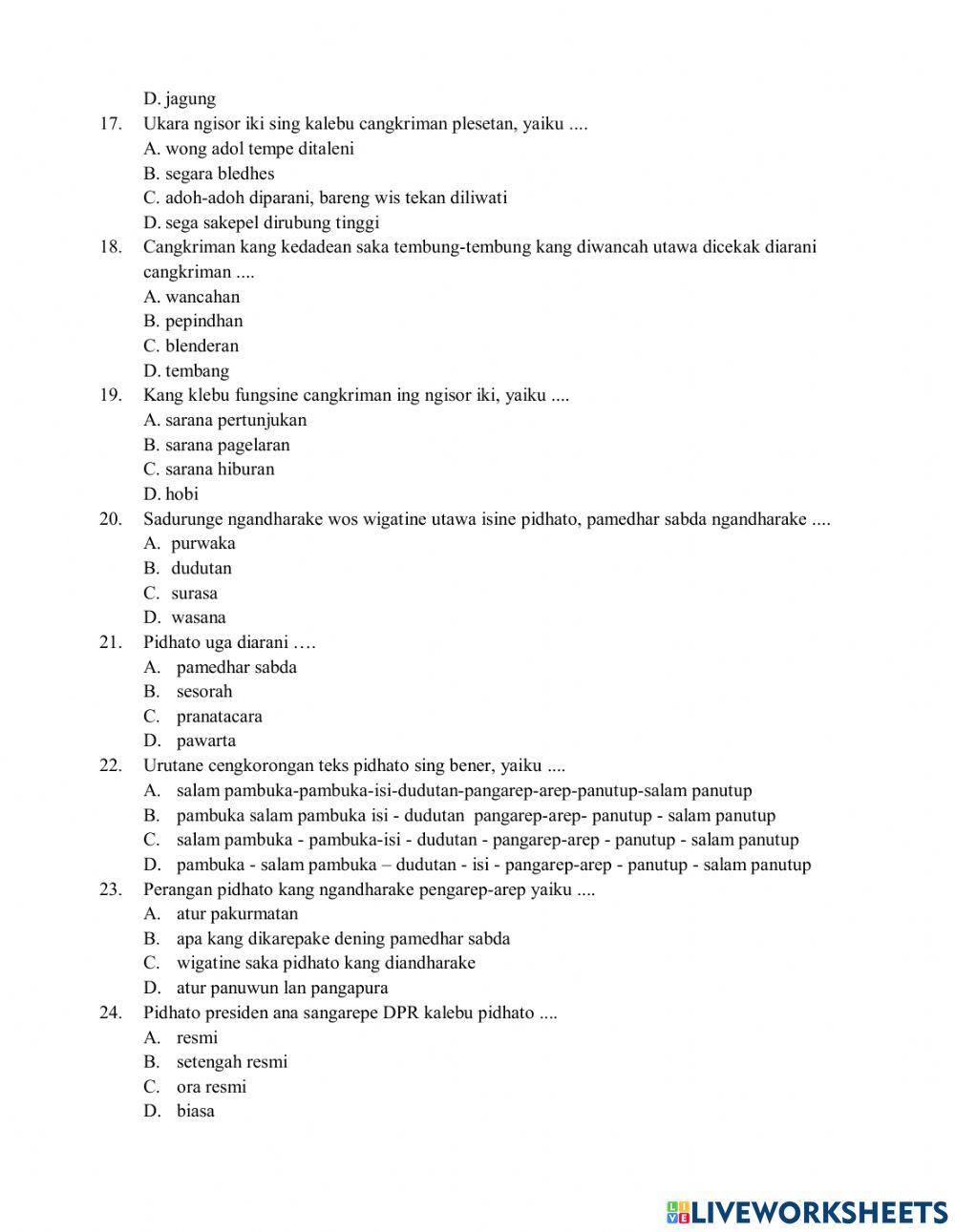 Am  bahasa jawa 6 2023