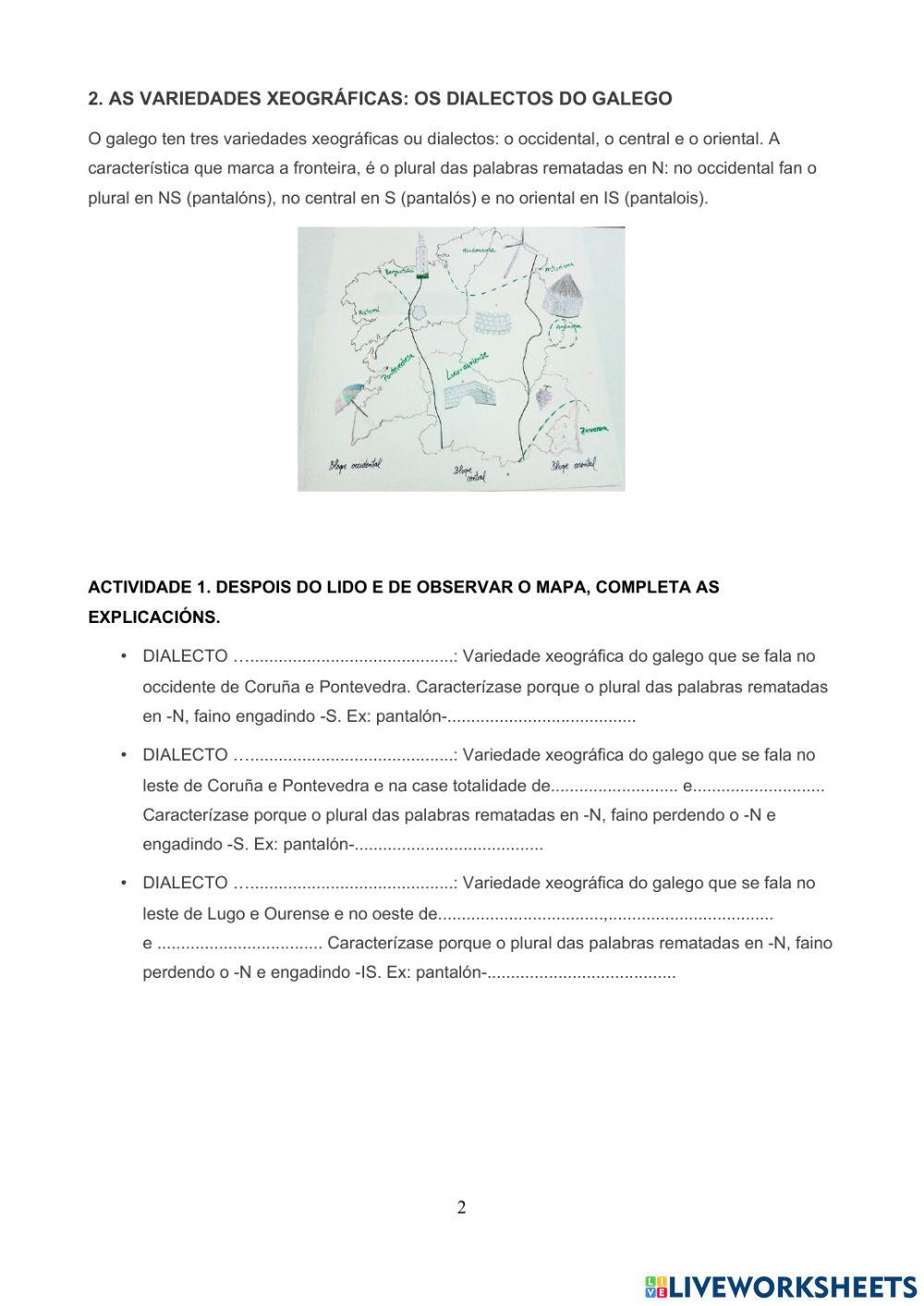 Dialectos do castelán e do galego