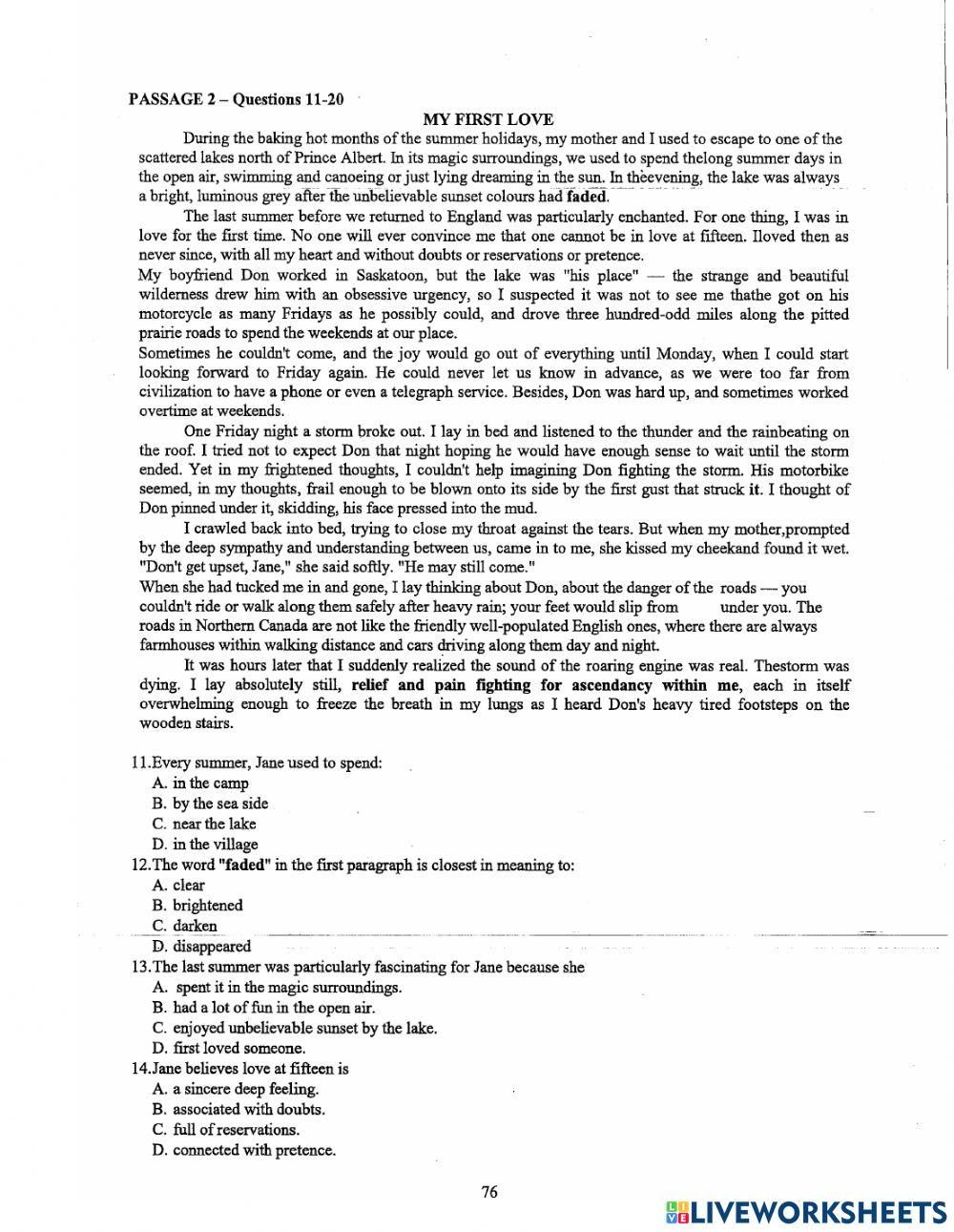 VSTEP READING CODE 8