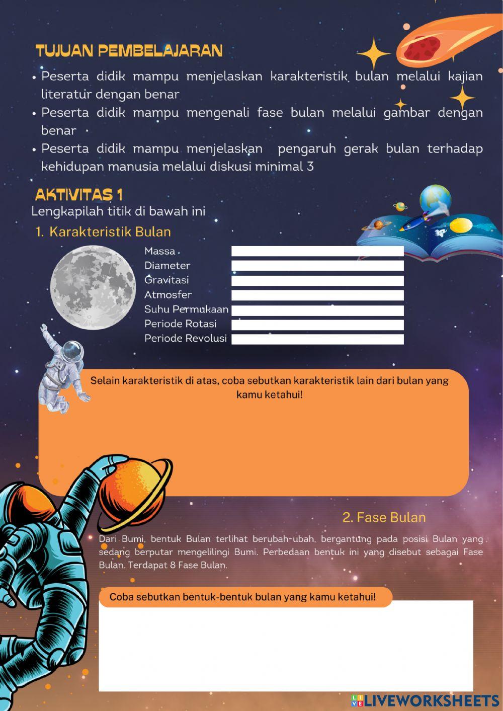 Bulan sebagai Satelit Bumi