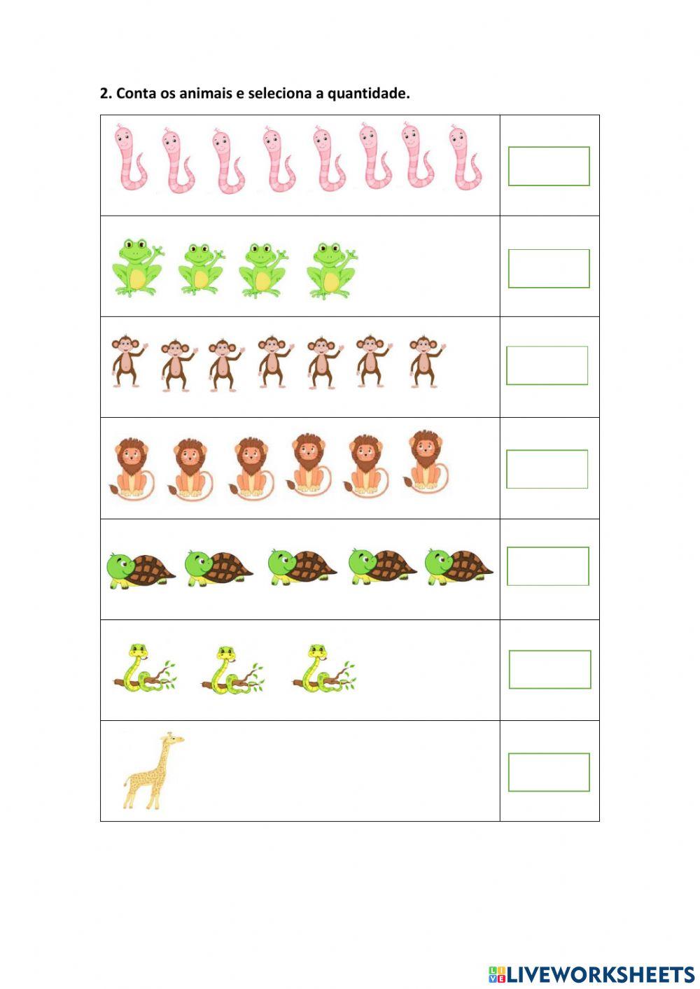 Números: de 1 até 8