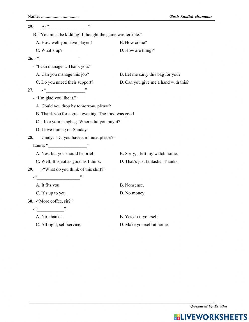 Lesson42-2k8-Communcative English - Homework