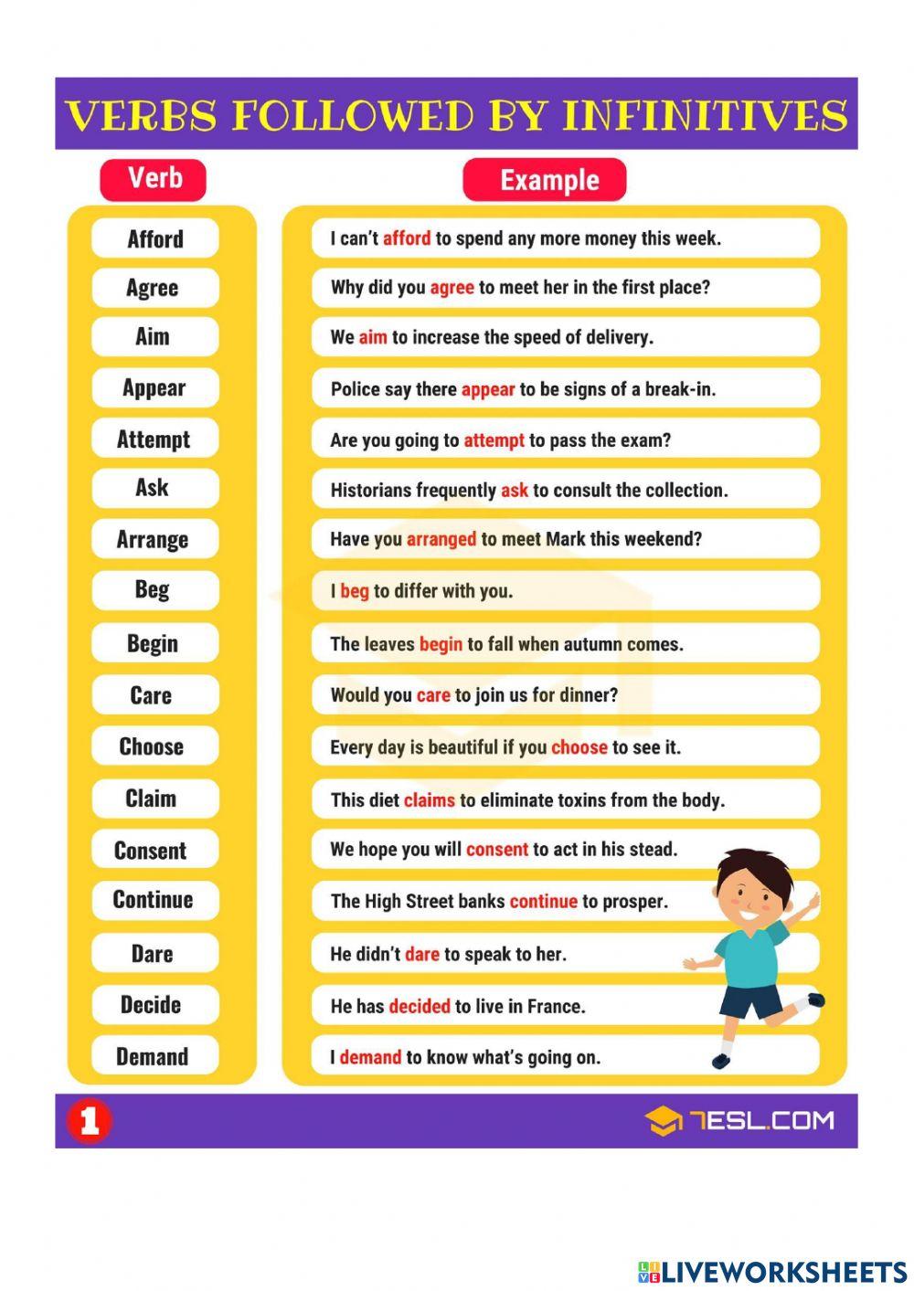 Gerunds and infinitives