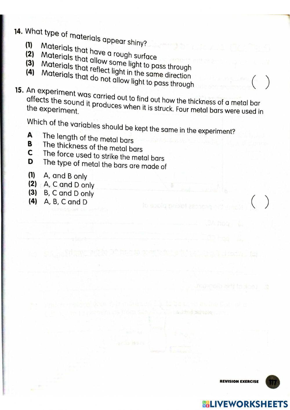 Science (Wednesday, May 10th, 2023) online exercise for | Live Worksheets