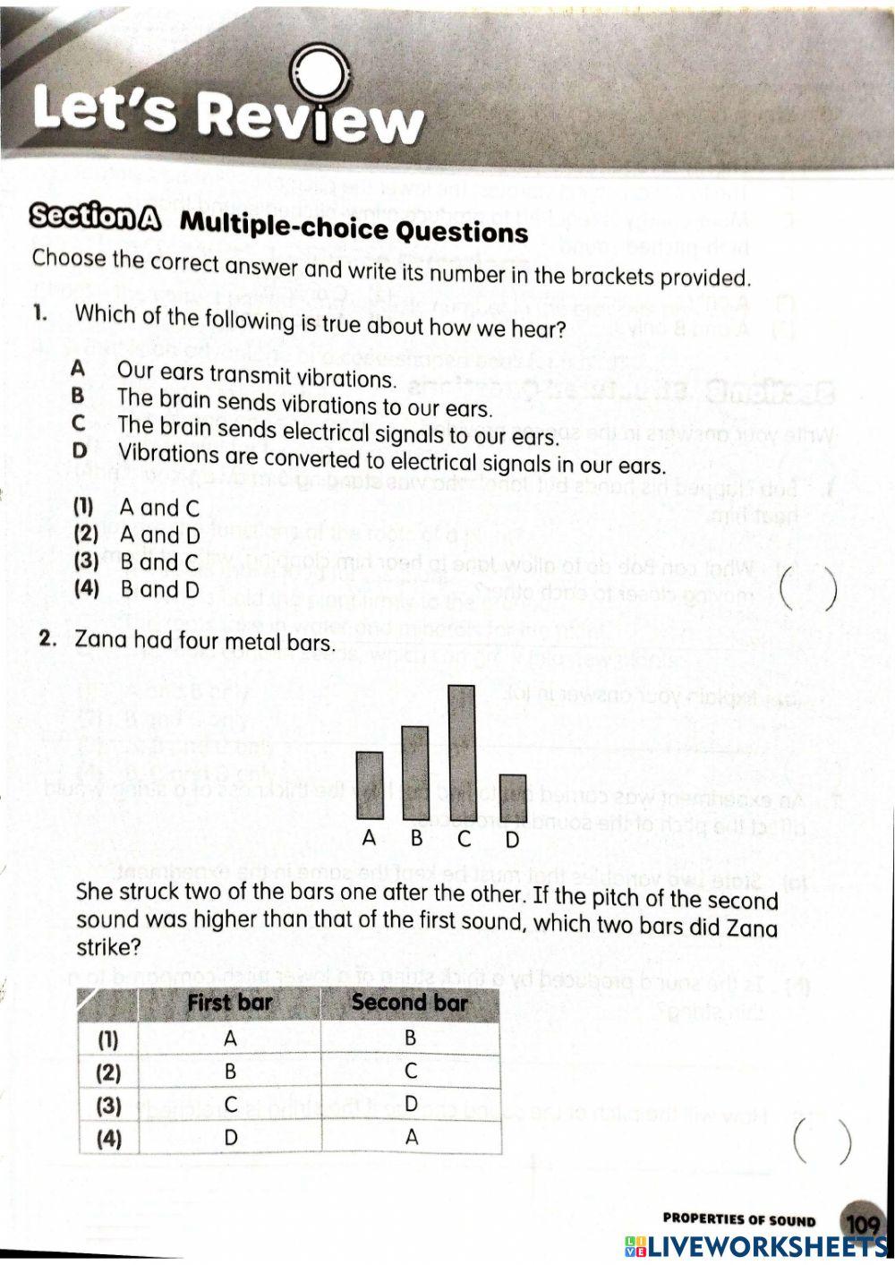 Science (Wednesday, May 10th, 2023) online exercise for | Live Worksheets