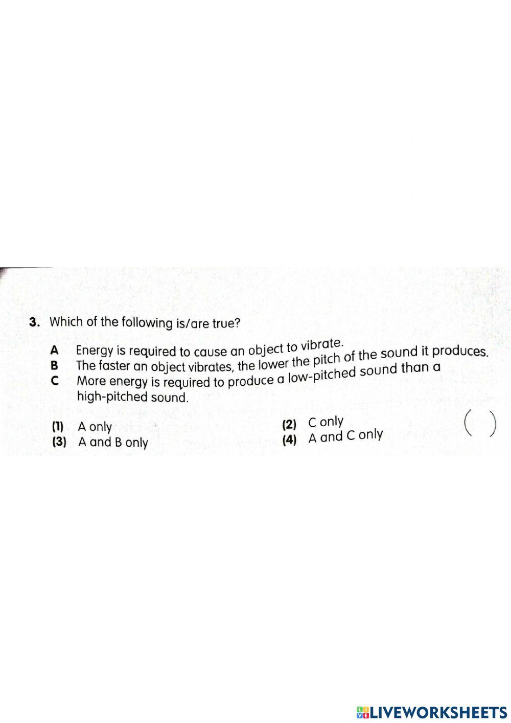 Science (Wednesday, May 10th, 2023) online exercise for | Live Worksheets