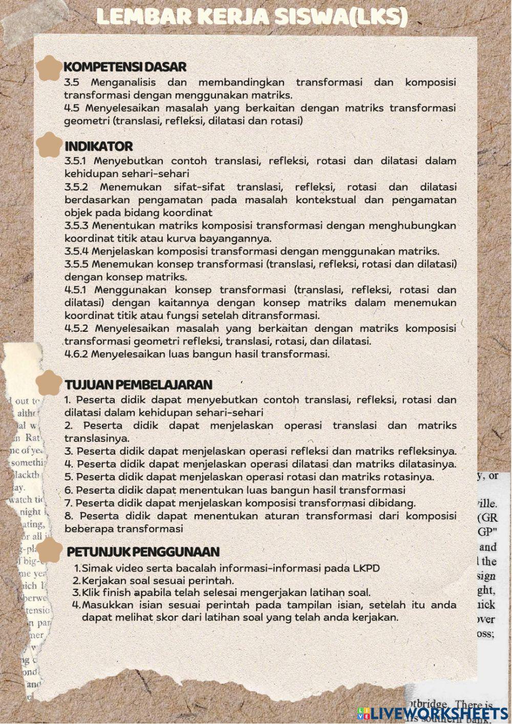 Transformasi Geometri