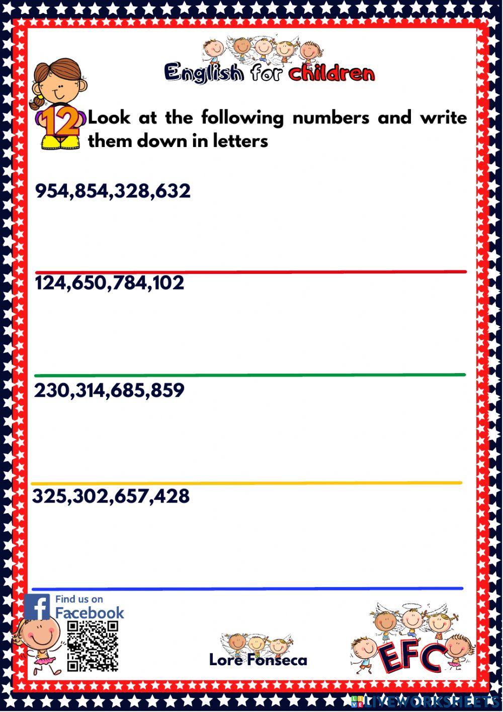 Cardinal numbers 12 digits by efc lore fonseca