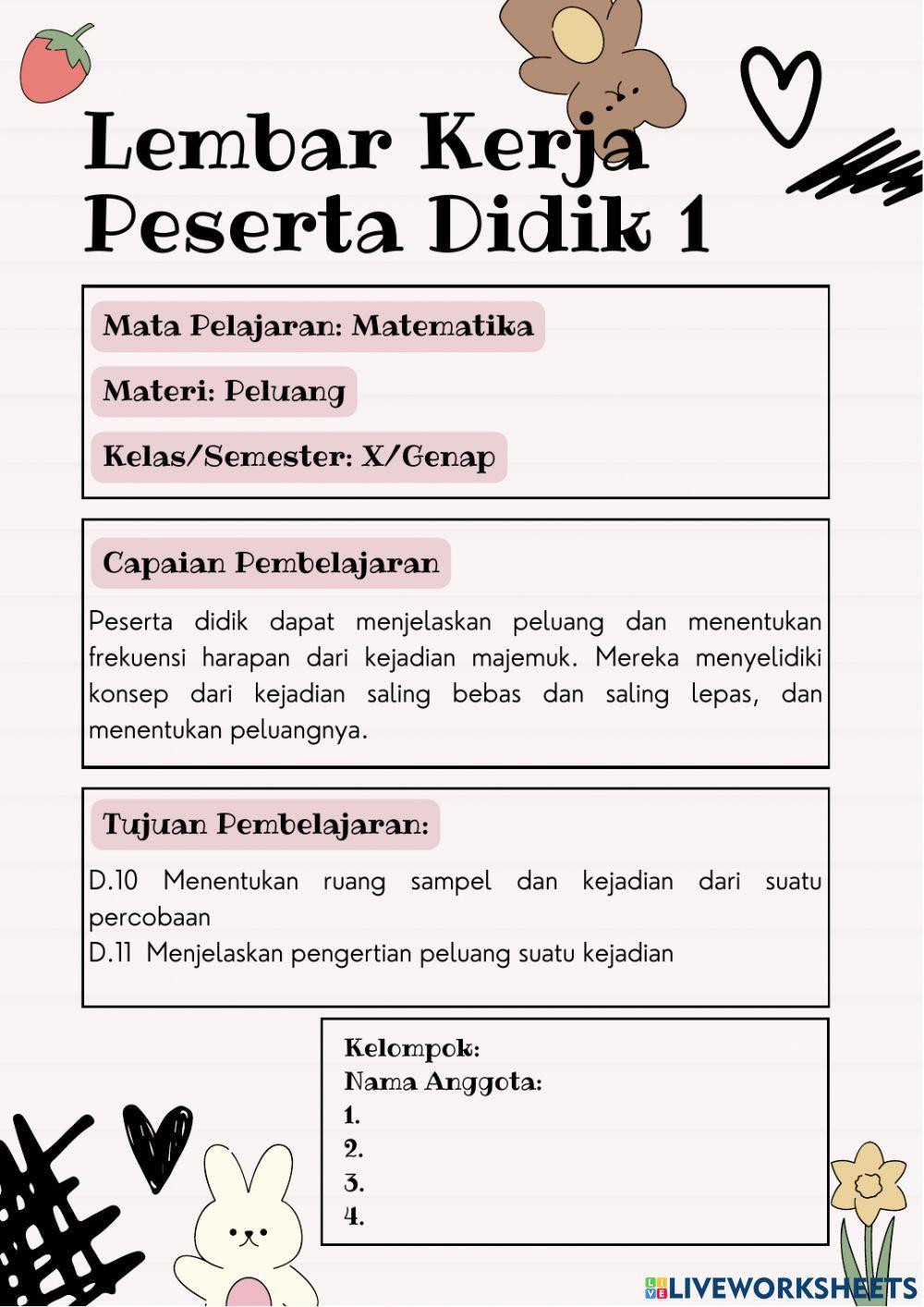 Peluang (Distribusi Peluang)