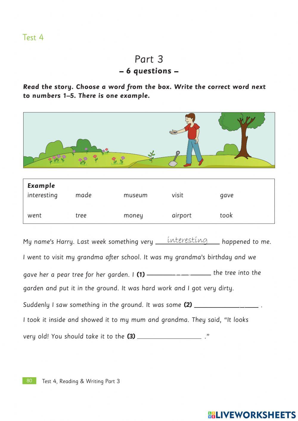 Flyers Plus test 4 R&W p1-4