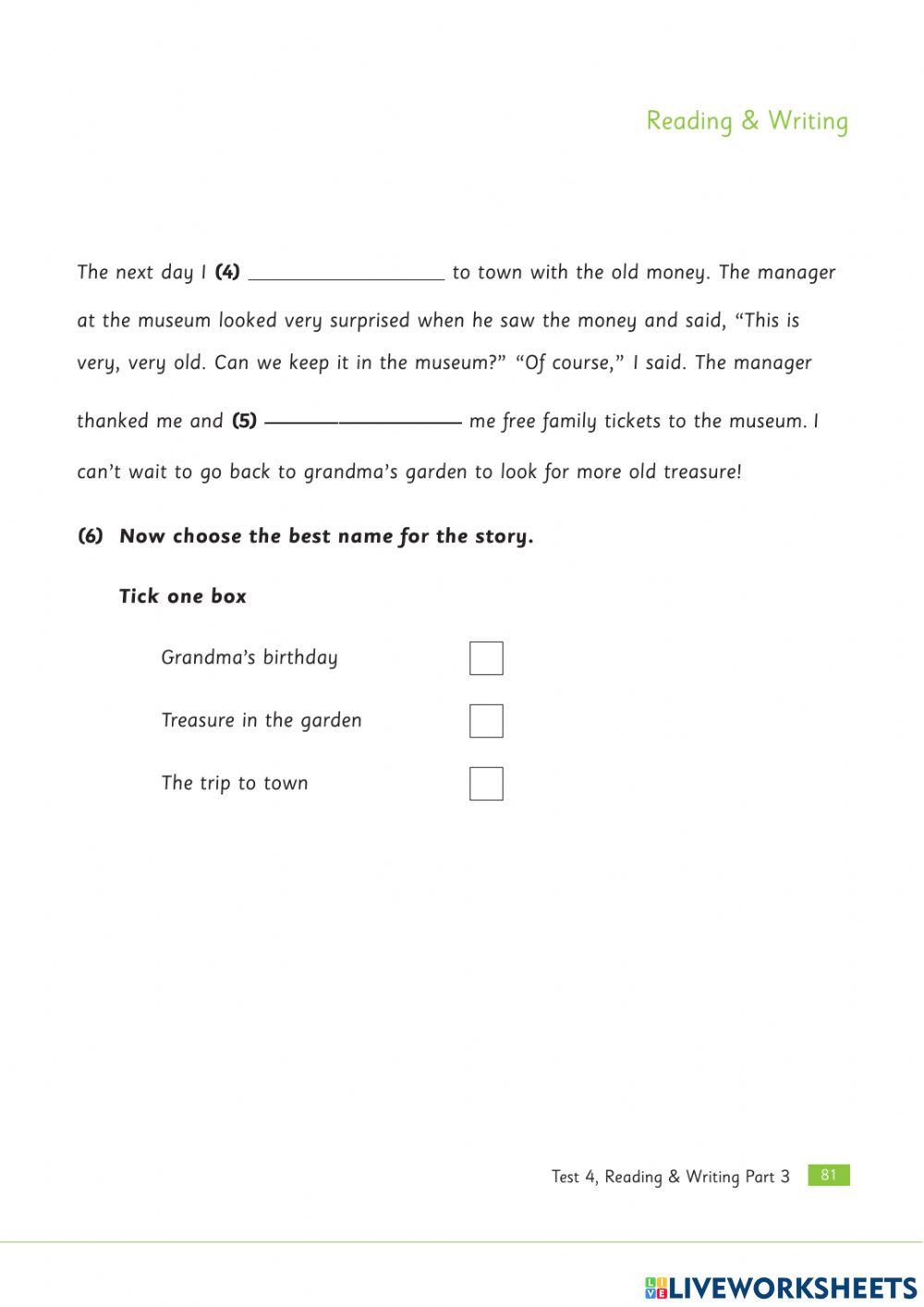 Flyers Plus test 4 R&W p1-4