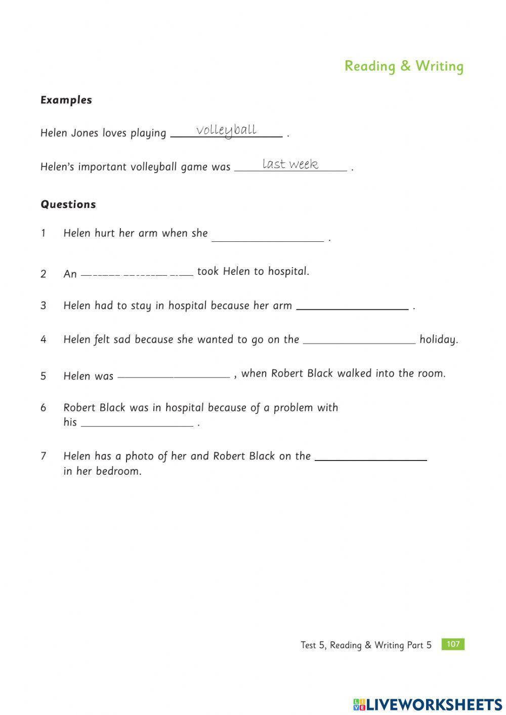 Flyers Plus test 5 R&W p5-7