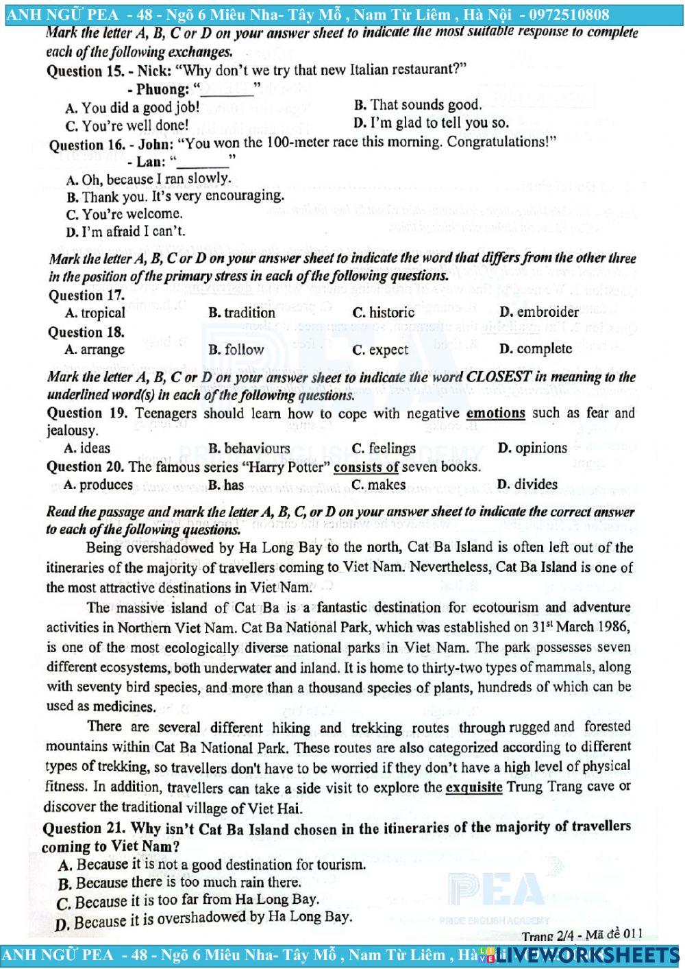 Đề thi tuyển sinh vào 10 Hà Nội năm 2023-2024