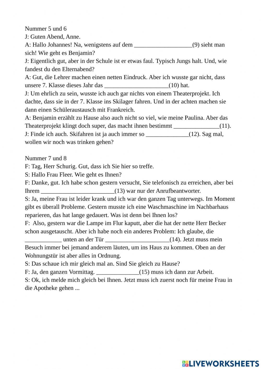 B1 PV Lek11-1 Lückentext