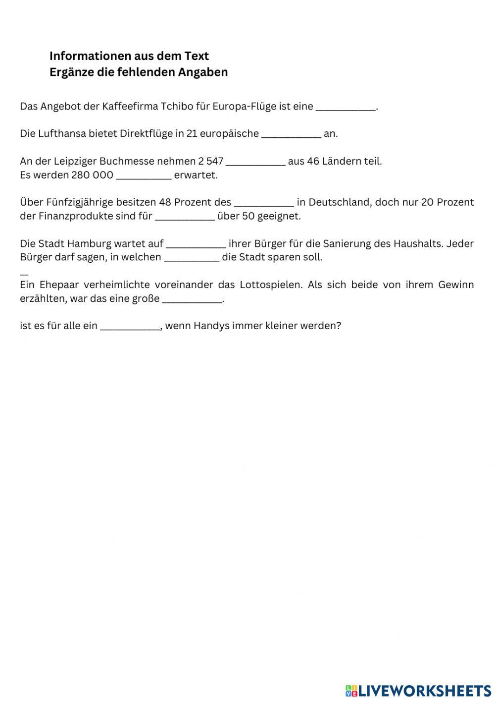 Nachrichten aus dem In- und Ausland