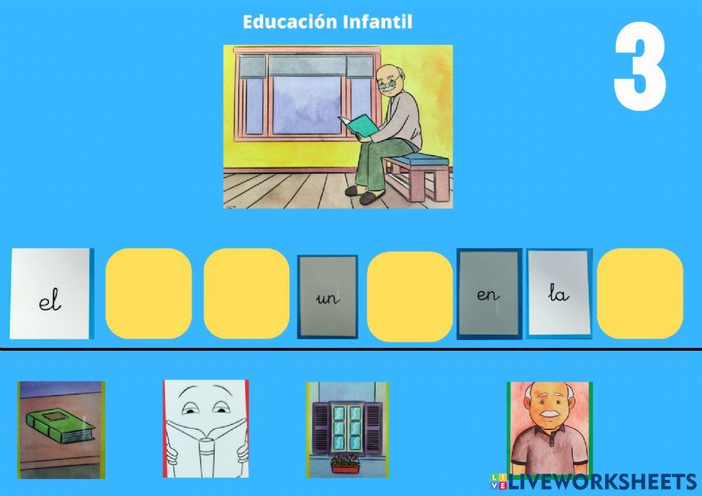 El abuelo lee un libro en la ventana