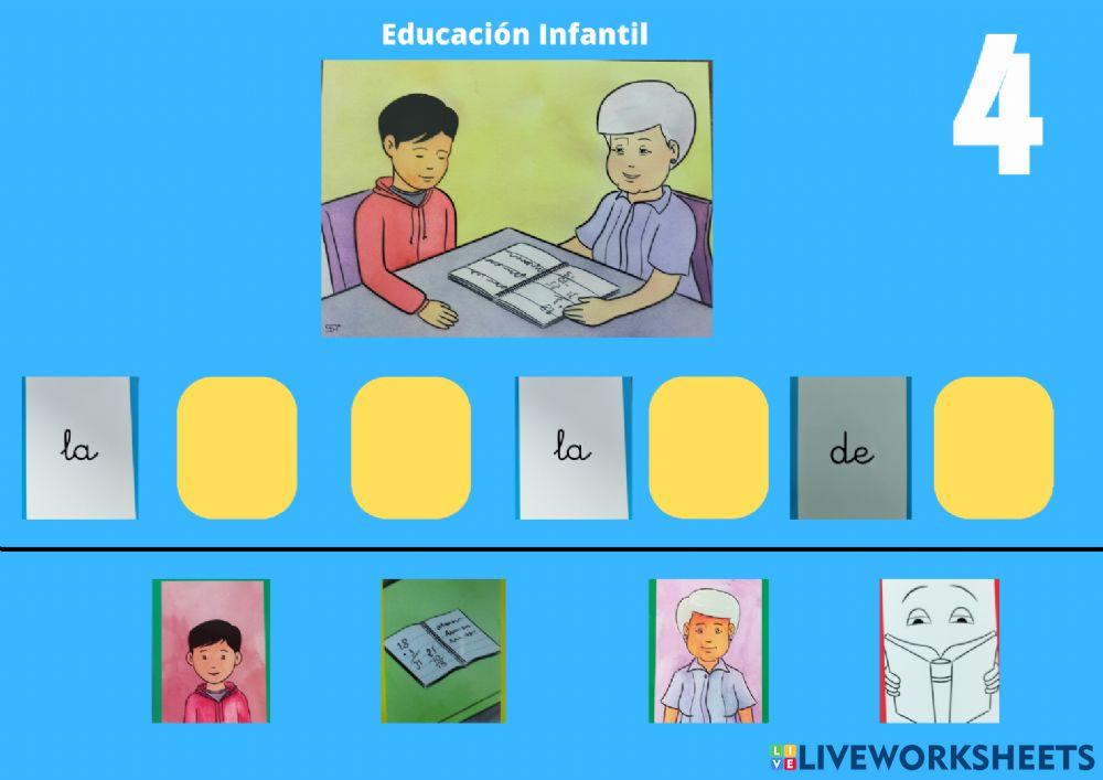 La abuela lee la libreta de Javi