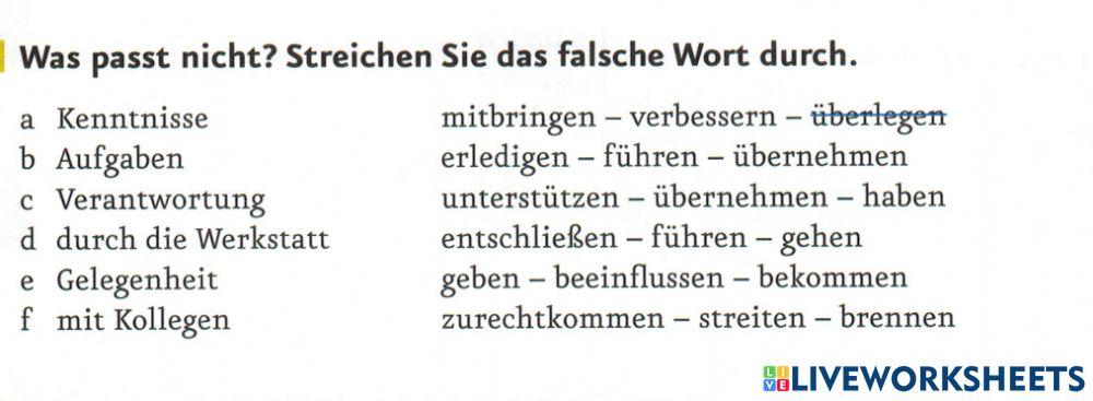 B 1.1. Lektion 2: Verben