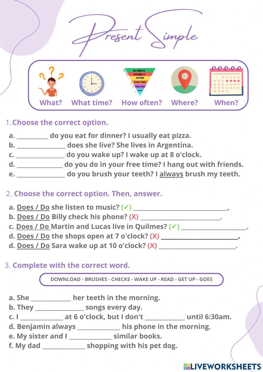 Present Simple (Revision)