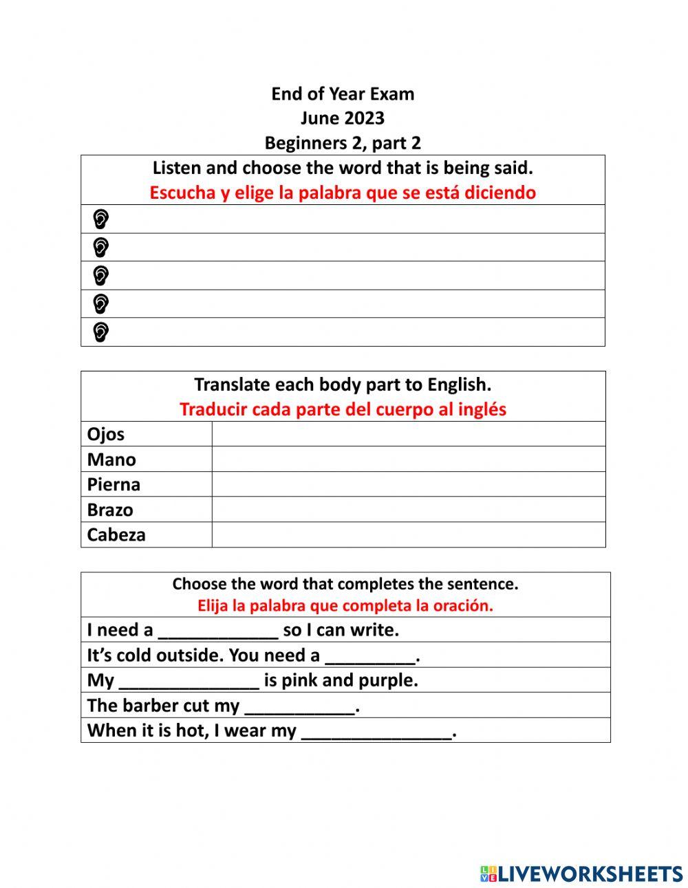 Beginners 2, part 2 JUNE