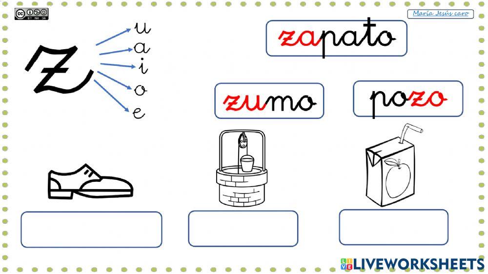 Consonante z juego 3