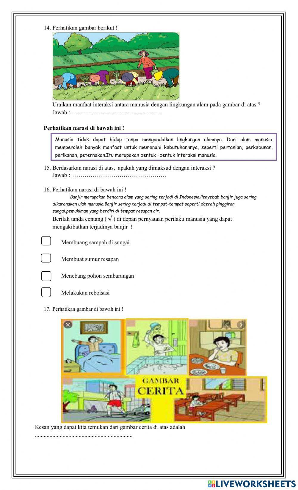 Soal PAT TEMA 6 kelas 5