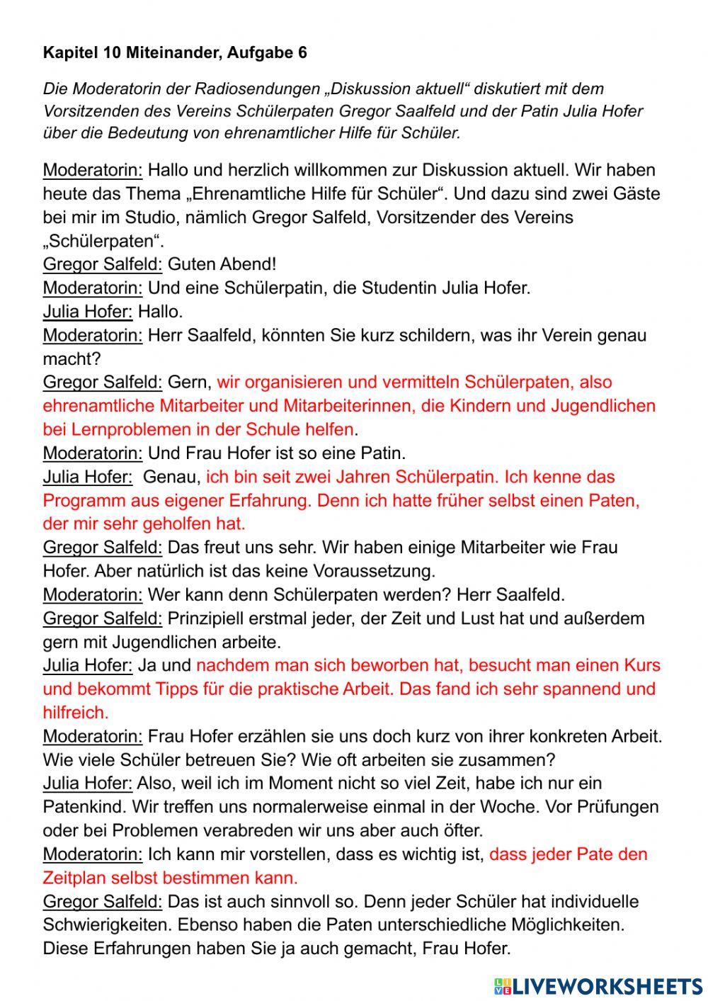 B1 PV Lek12-2 Lückentext