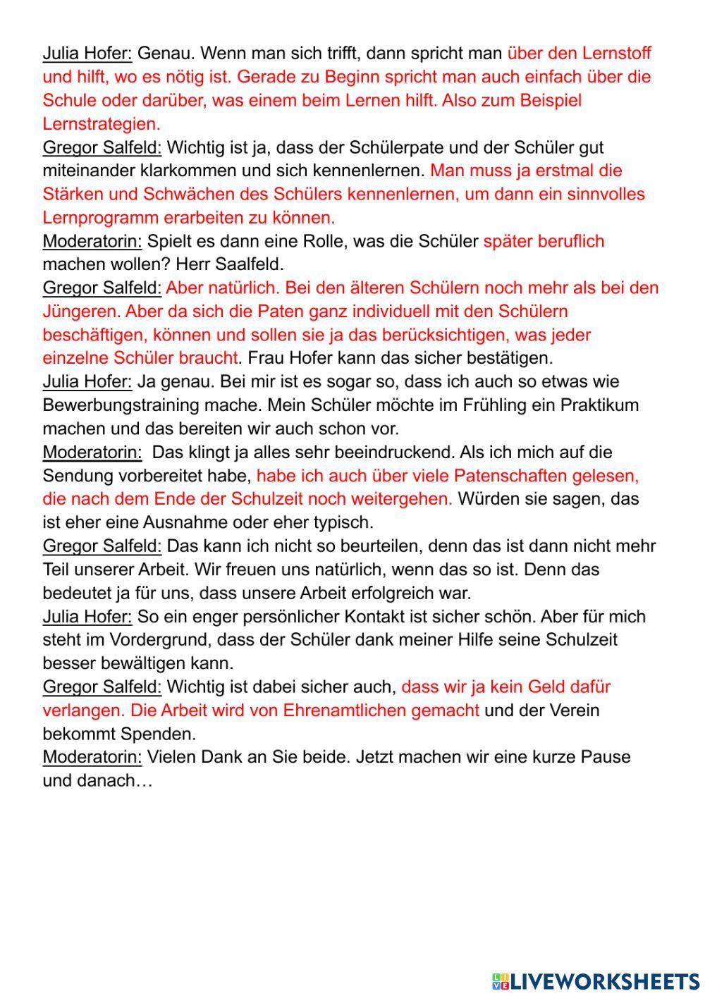 B1 PV Lek12-2 Lückentext