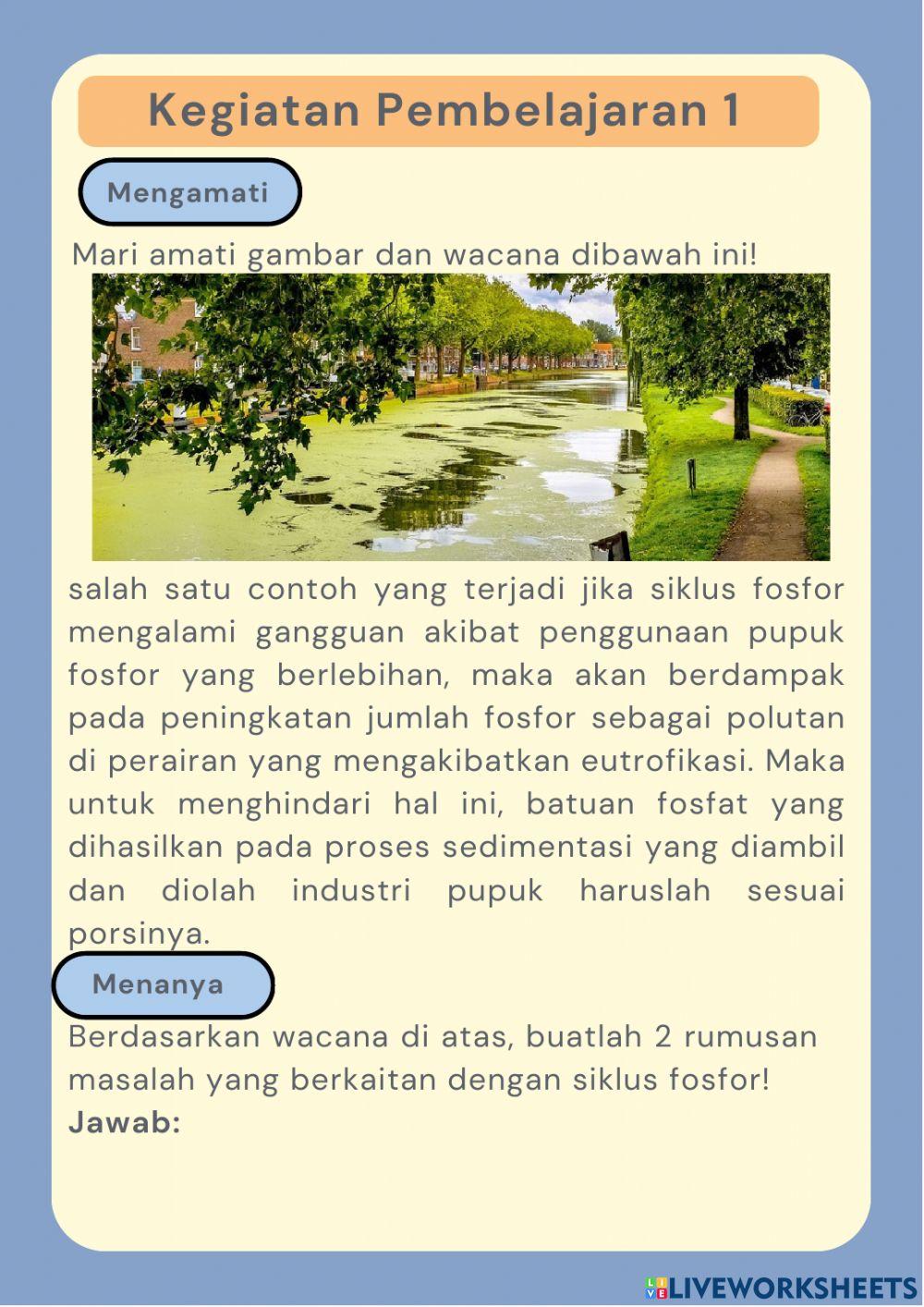 Siklus fosfor, materi,soal dan games