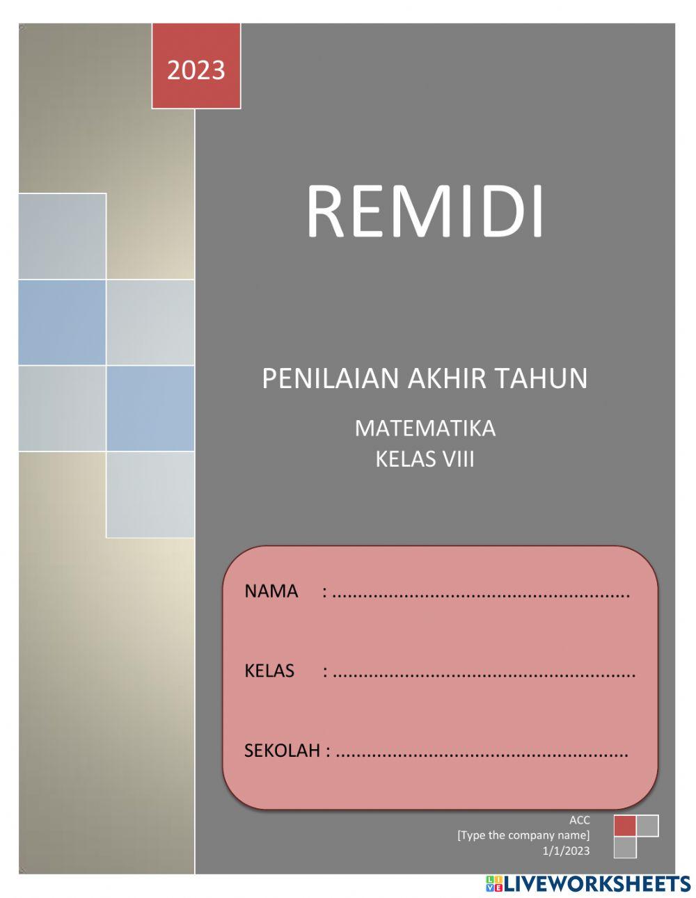 Remidi AAT (Kelas 8)